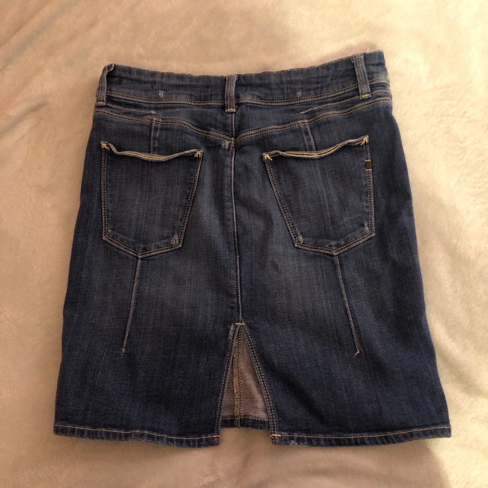 Blue jean mini skirt